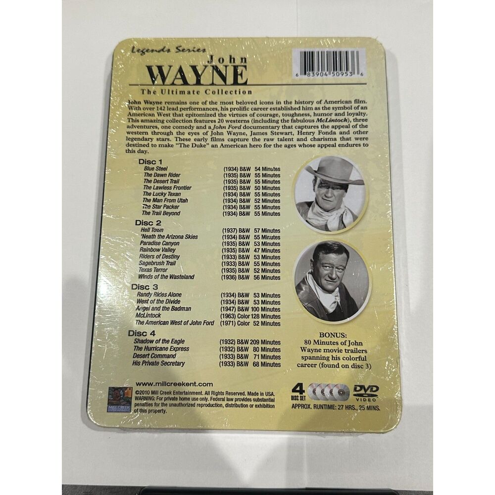 John Wayne The Ultimate Collection 25 Movie Classics 4-DVD Set New Sealed